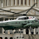 A USMC VH-3US lands at the US Capitol in Washington, DC. These VIP helicopters are nicknamed White Tops for their distinctive livery. (US Marine Corps)